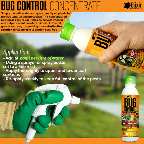 Elixir Garden Supplies (2) Bug Control Concentrate 250ml | Insecticide/Pest Killer for Plants, Vegetables & Fruit 1