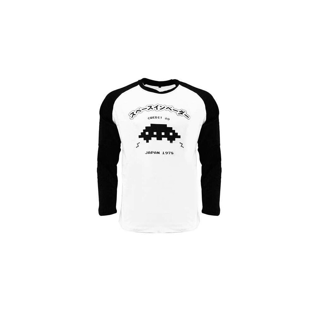 Numskull Designs (L) Space Invaders Ufo Raglan White,Black
