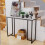 (Ink Painting Pattern-black Legs) Sintered Stone slim Console Table Desk Hallway Unit 4