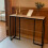 ( White Tabletop-black Legs) Sintered Stone slim Console Table Desk Hallway Unit 5