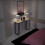 (Ink Painting Pattern-black Legs) Sintered Stone slim Console Table Desk Hallway Unit 6