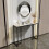 (Ink Painting Pattern-black Legs) Sintered Stone slim Console Table Desk Hallway Unit 2