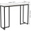 ( White Tabletop-black Legs) Sintered Stone slim Console Table Desk Hallway Unit 3