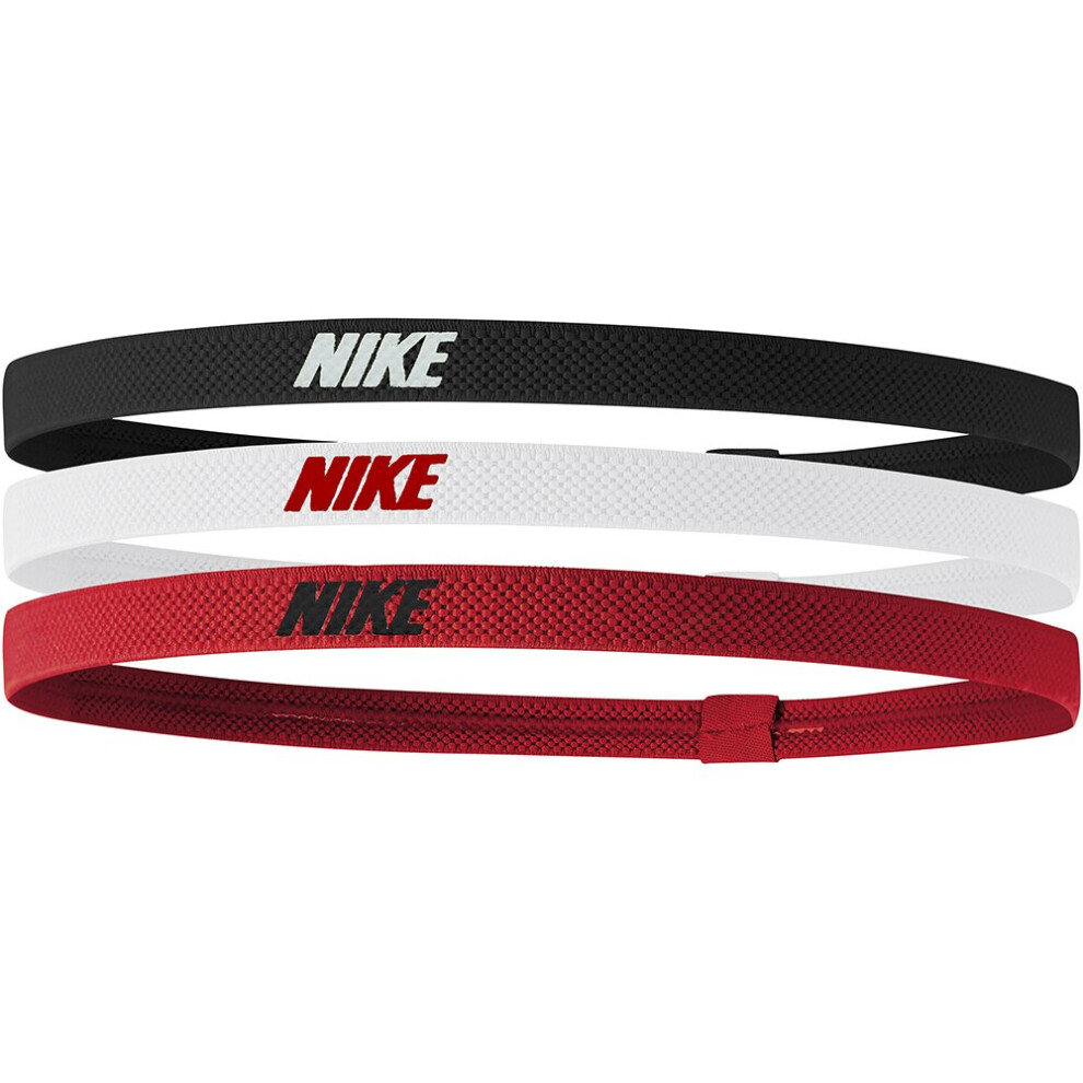Nike Mixed Width Hairbands 3 Pack Black / White / Red