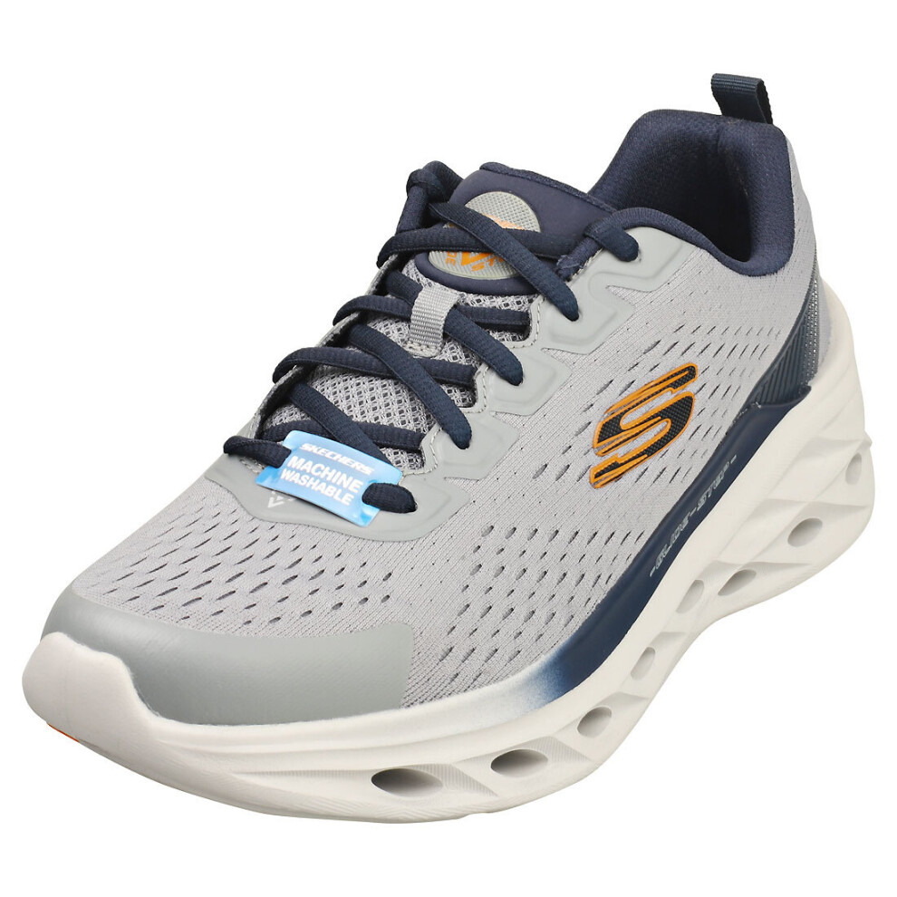 (10) Skechers Glide Step Swift Vegan Mens Platform Trainers in Grey Navy