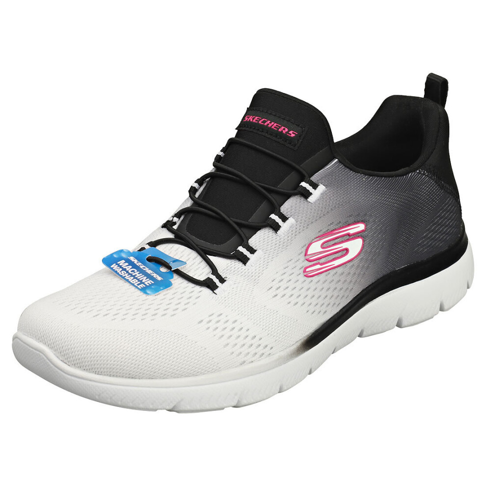 (4) Skechers Summits Vegan Womens Fashion Trainers in Black White