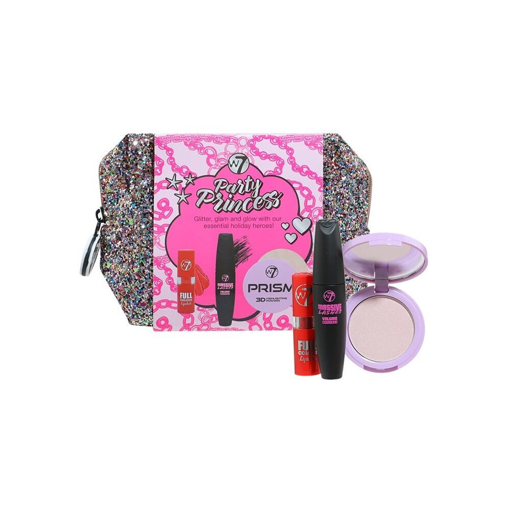 W7 Party Princess Grab & Go Makeup 3 Piece Kit