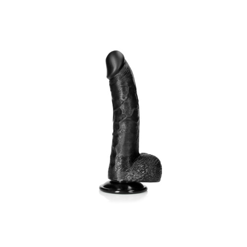 Realrock Dildo curvo con ventosa 20,5 cm Nero 1