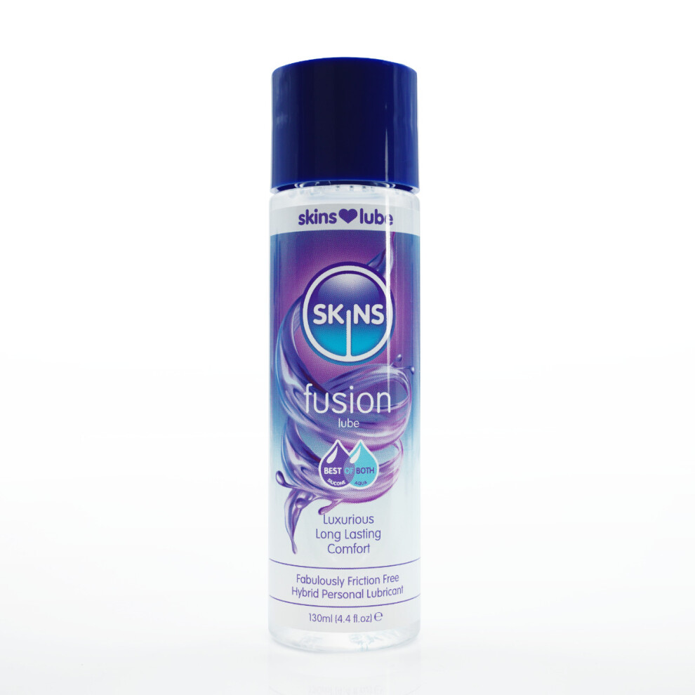 Skins Fusion Hybrid Silicone And Water Based Lubricant 4.4 Fl Oz (130Ml)