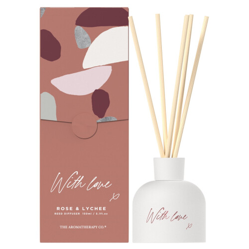 WIDDOP and Co. Fragranced Reed Diffuser Rose & Lychee Scented 150ml Mother's Day Gift