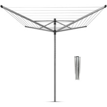 Brabantia Lift-O-Matic Rotary Washing Line Including Metal Soil Spear - 40 Meters