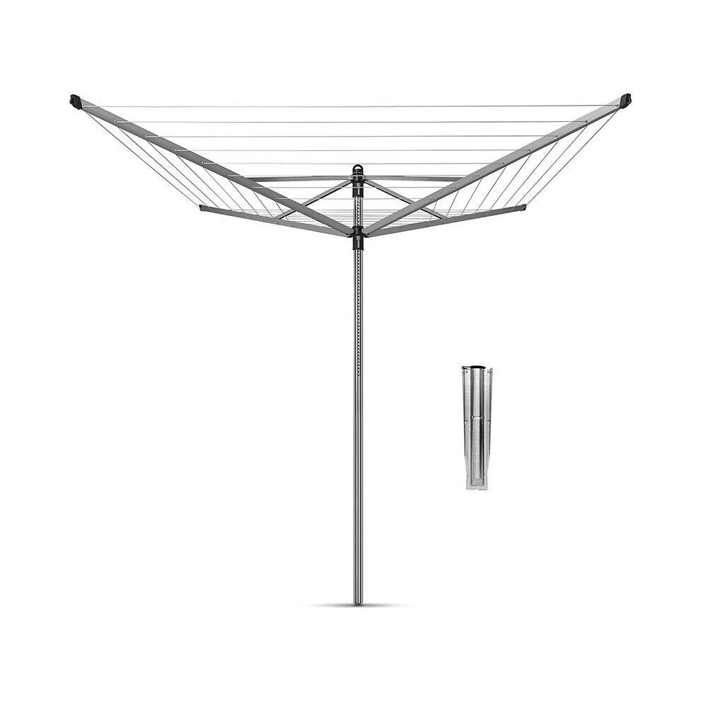Brabantia Lift-O-Matic Rotary Washing Line Including Metal Soil Spear - 40 Meters