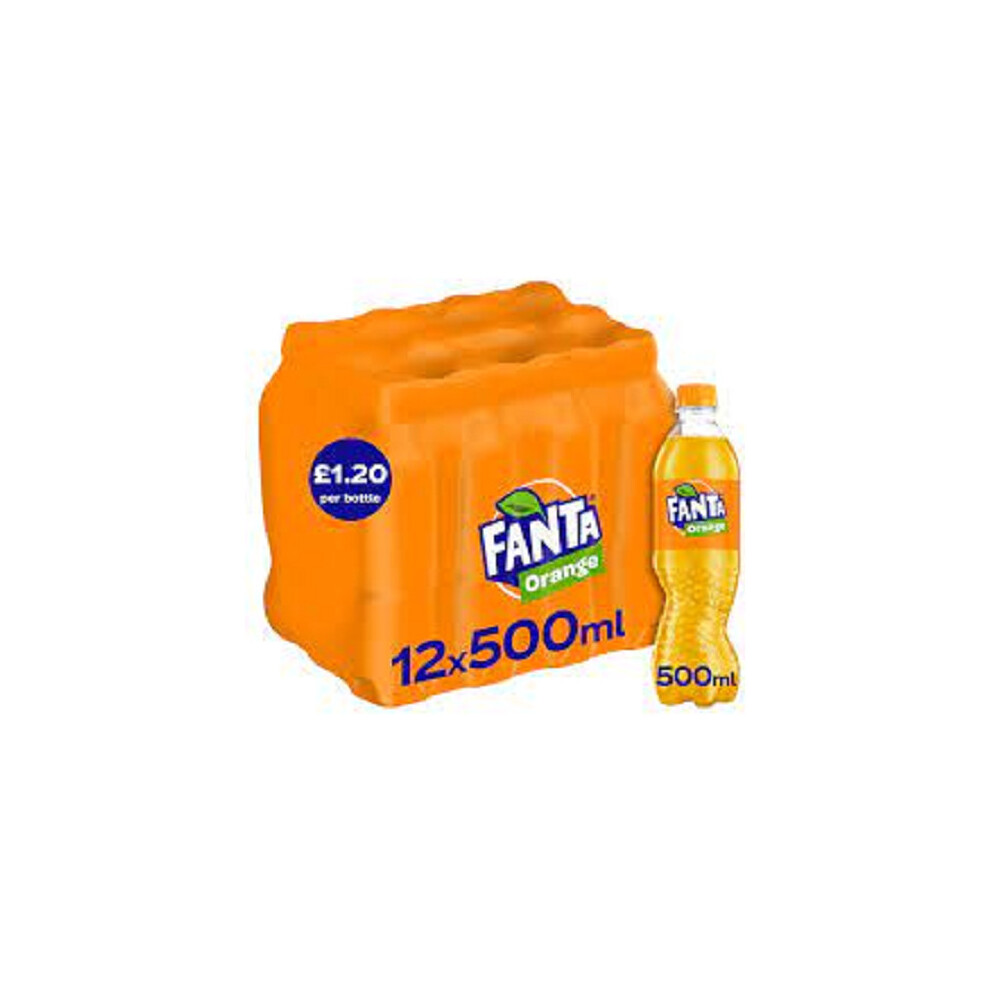 Fanta Orange Bottled  Fizzy Drink 12 x 500ml Best Before 30th April 2023