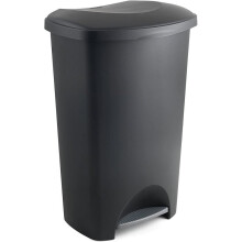 (Black) Addis 50 Litre Pedal Waste Bin - Various Colours