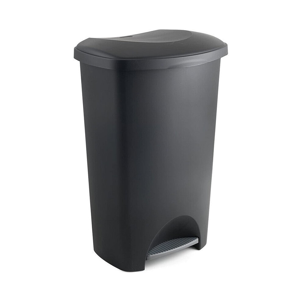 (Black) Addis 50 Litre Pedal Waste Bin - Various Colours