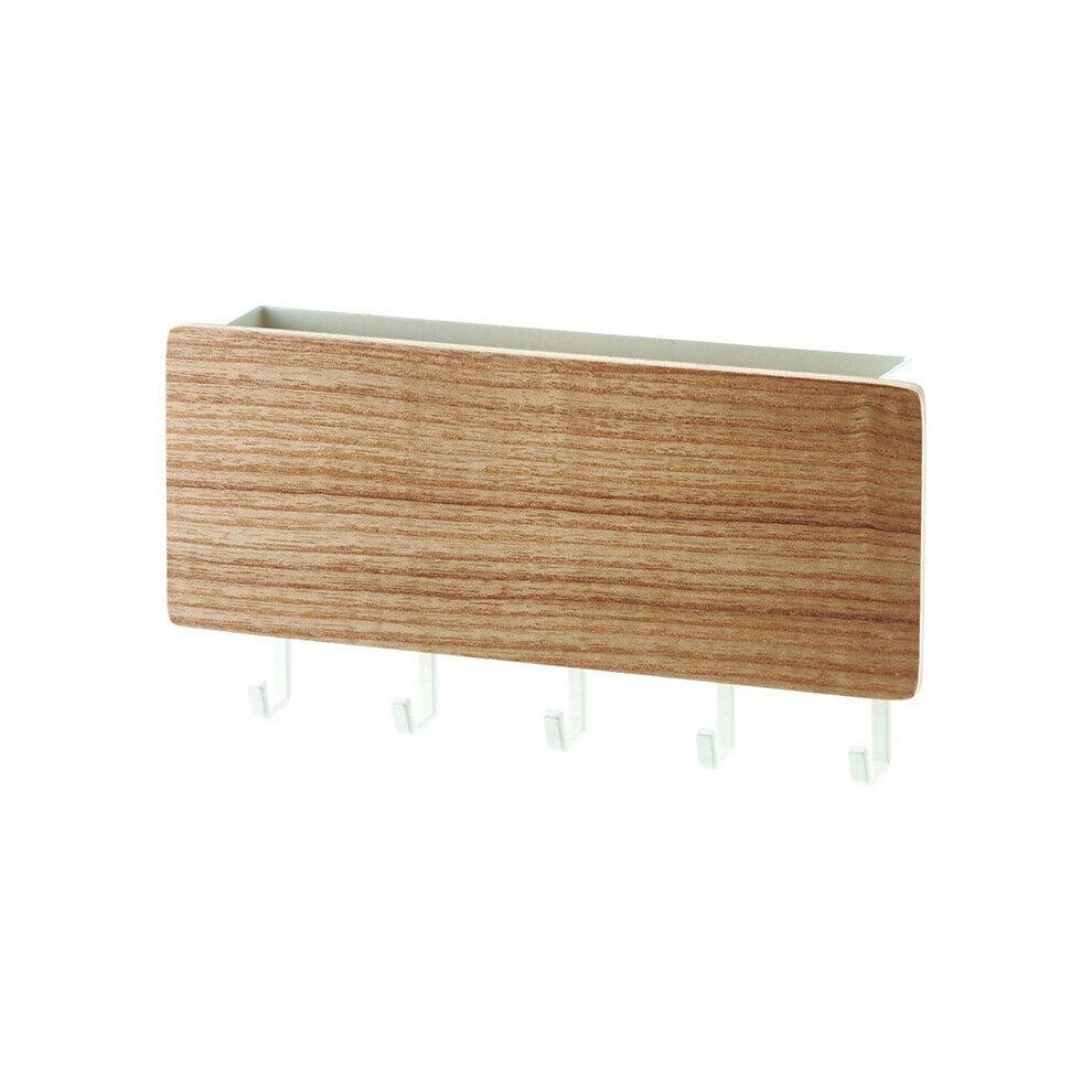 (Original Wood) Wooden Wall Shelf Sundries Storage Box Hanger Organizer Key Rack Wall Hook-image-OPC-PBCZTFP-NEW