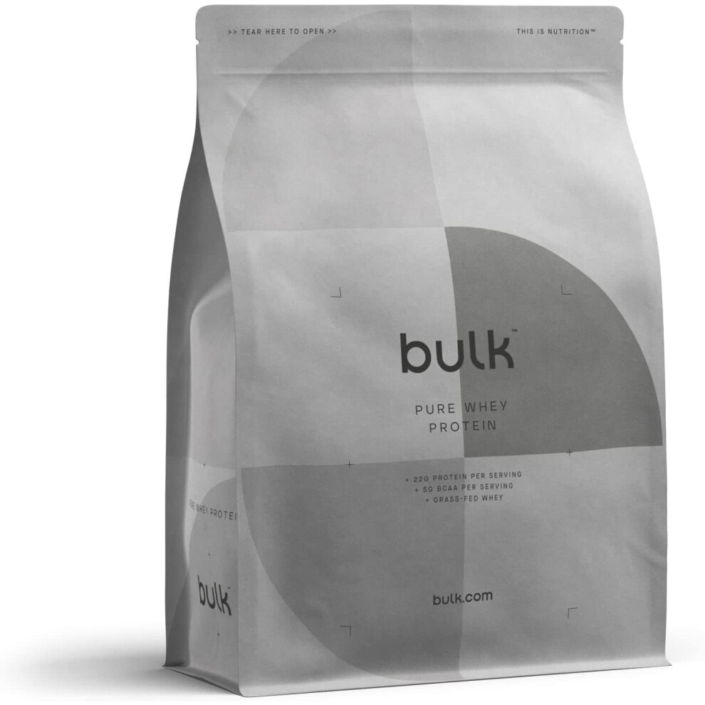 Bulk Pure Whey Protein Powder Shake, Vanilla, 1 kg, Packaging May Vary