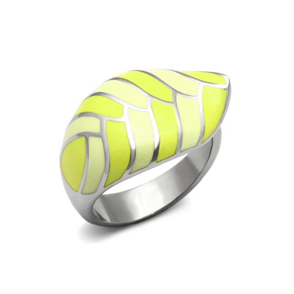 Photos - Ring Alamode TK801-6 High Polished No Plating Stainless Steel  with Epoxy, Multi Color - Size 6