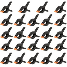 MANCHAP 24 Pack 6 Inch Plastic Spring Clamps, Heavy Duty Nylon Spring Clamps Plastic Quick Grips Clips, Extra Strength Muslin Spring Clamps for Woodwo