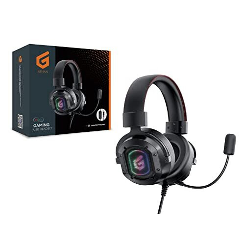 Cuffie - Conceptronic - ATHAN02B - 7.1 Canali - Circumaurale - USB-A - Nero 2