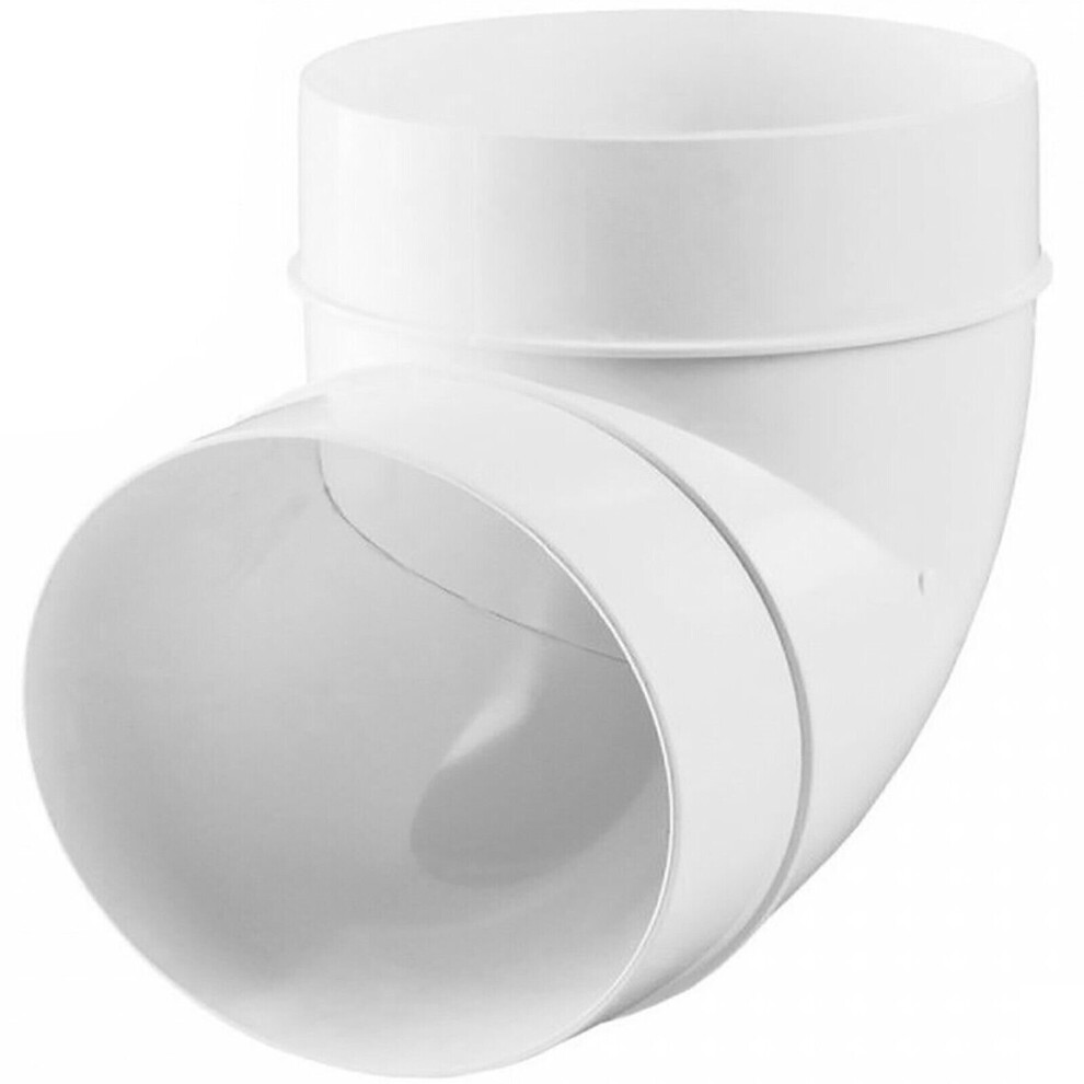 Spares2go Air Conditioner Bend Elbow Duct 90 Degree Vent Hose Pipe Tube Male Ducting Connector (6" / 150Mm)