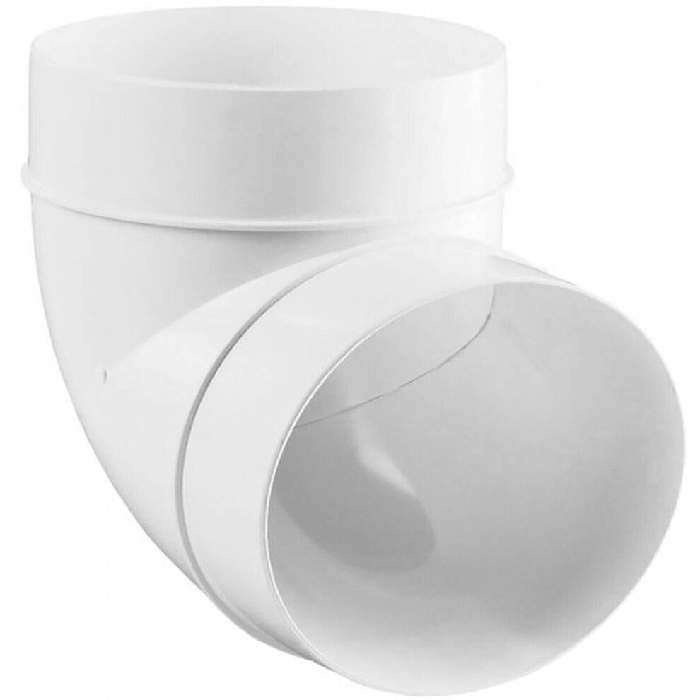Spares2go Cooker Hood Bend Elbow Duct 90 Degree Vent Hose Pipe Tube Male Ducting Connector (6" / 150Mm)