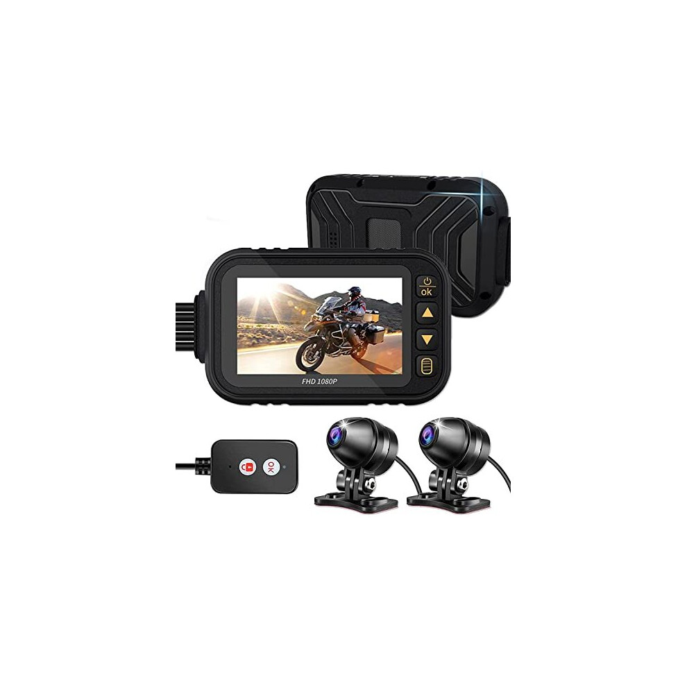 Obest All Waterproof 1080P Motorcycle Dash Cam, 3.0" Ips Screen Motorbike Camera, 130 Wide Angle Front And Rear Camera, Motorbike Recorder With Night 6973839742271