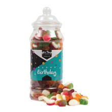(Medium Jar 750gm) Happy Birthday Sweet Gift Jar Jelly Mix Sweets