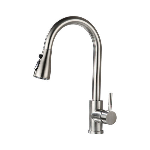 Kitchen Sink Faucet 360° Rotation Single Handle Deck Mounted Kitchen Faucet Pull Out Spray 1