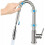 (Silver) Sensor Kitchen Faucets Smart Touch Inductive Sensitive Faucet Mixer Tap Single Handle Dual Outlet Water 1