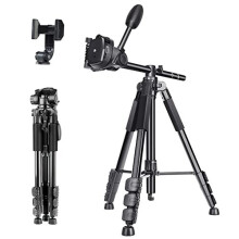 Desview Camera Tripod 62 inch, Lightweight Aluminium Travel Tripod Stand with Phone Holder, Carry Bag for DSLR/All Cameras/Cell Phones 360 Panoramic V