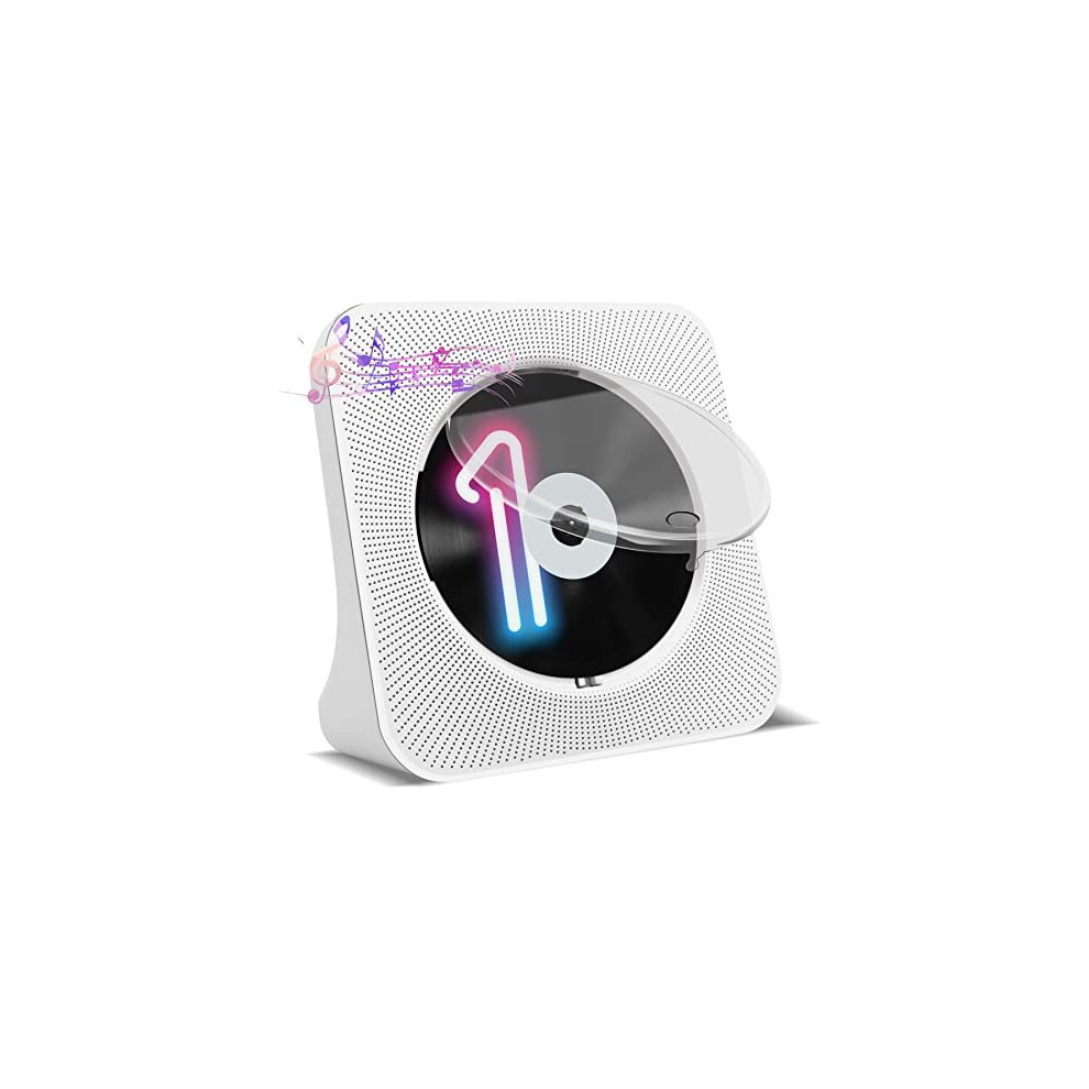 Bluetooth Cd Player With Speakers - Homlab Desktop Cd Player With Dust Cover, Fm Radio, Anti-Skip Protection, Portable Music Player Home Audio Boombox 603922384588