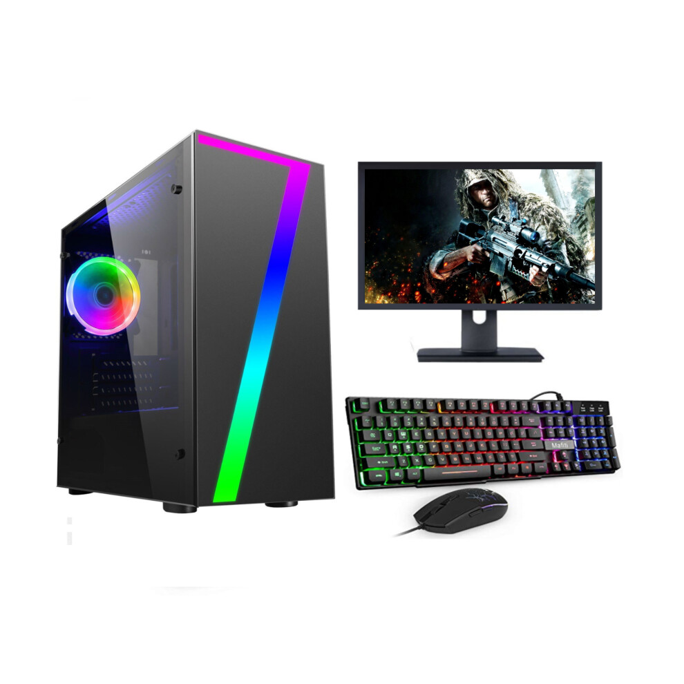 FCS Gaming PC Computer Bundle Intel Quad Core i5 16GB 1TB 2GB GT730 Win10