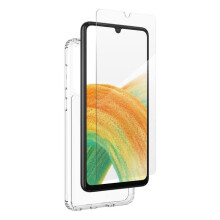 ZAGG Glass Screen Protector & Clear Case Bundle for Samsung Galaxy A33 5G, Shockproof, Wireless Charging, Slim, (Clear)