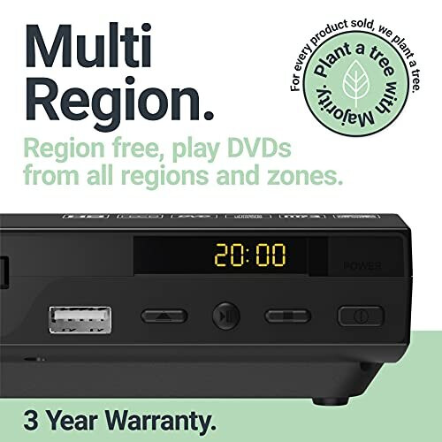 Majority DVD Player for TV All Region Full HD 1080P DVD Player Slim