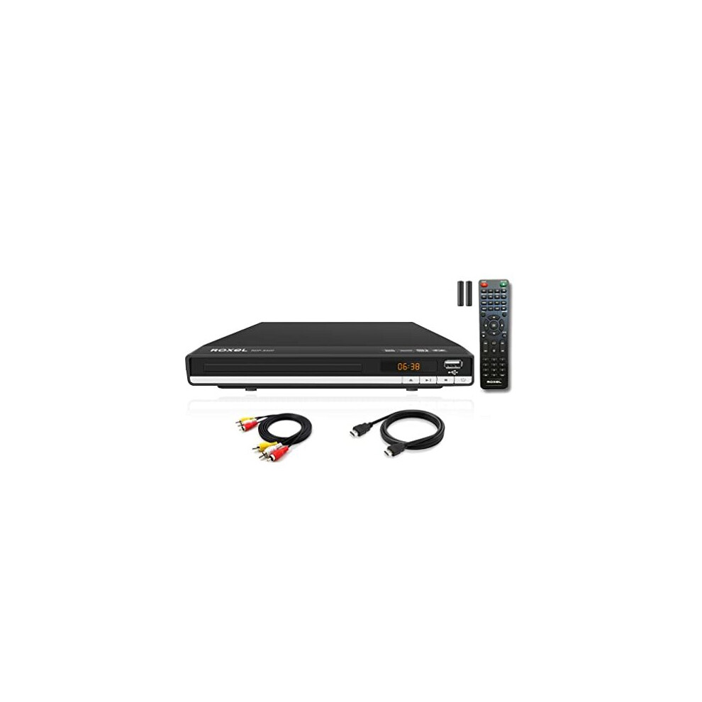 Photos - DVD / Blu-ray Player Roxel RDP-S500 DVD Player with HDMI Cable for TV, Multi Region DVD Player with USB Port, Remote Control, CD Player with FULL
