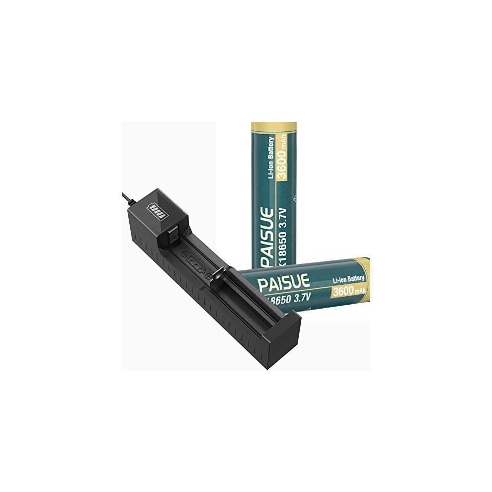 Galaxy 3.7V Battery For Cameras Or Doorbell, 3600Mah Rechargeable, Flat Top Batteries With Charger, 2 Pack-image