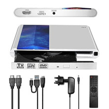 HD DVD Player for TV HDMI with 1080p Upscaling, USB 3.0 & Type-C Input, Contain Remote Control for DVD Player, Support DVD Read & Write