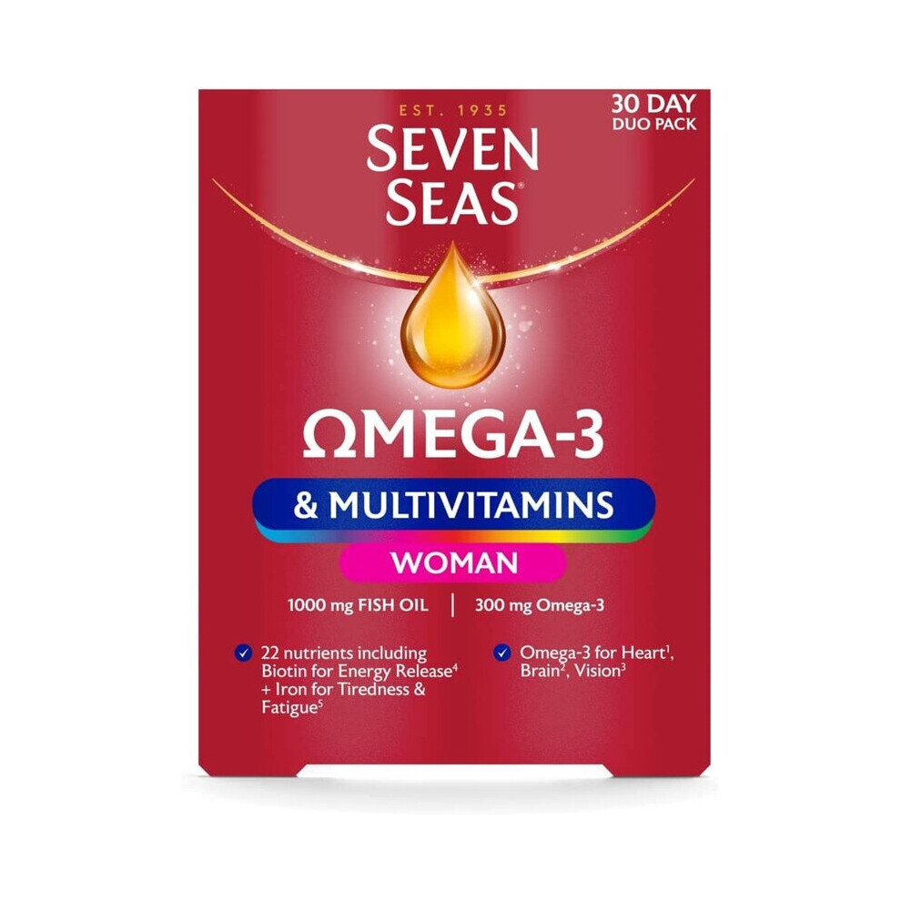 Seven Seas Omega-3 Multivitamins Woman 30-Day Duo Pack Mineral & Vitamins