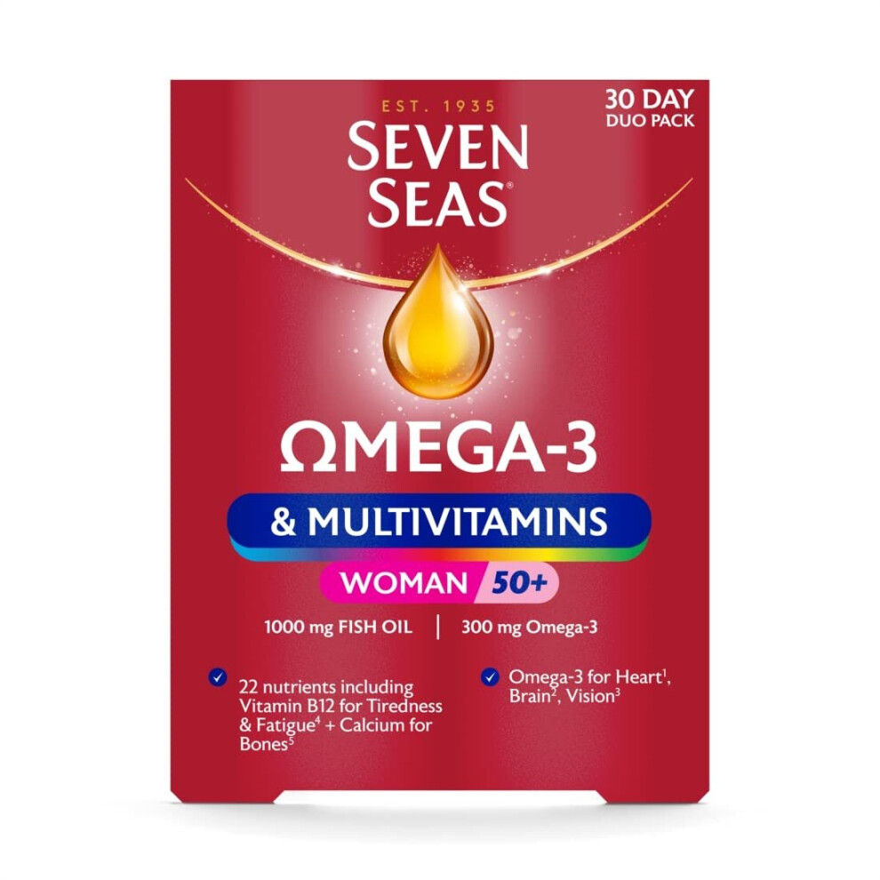 Seven Seas Omega-3 Multivitamins Woman 50+ 30-Day Duo Pack Mineral & Vitamins