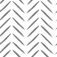 Dutch Wallcoverings Black & White Chevron Wallpaper – 53 cm x 10 m, Paper Panel, Herringbone Pattern