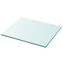 vidaXL Shelf Panel Glass Clear 30x25cm Storage Plate Sheet Shelving Display