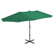 vidaXL haveparasol med aluminiumsstang 460 x 270 cm grøn