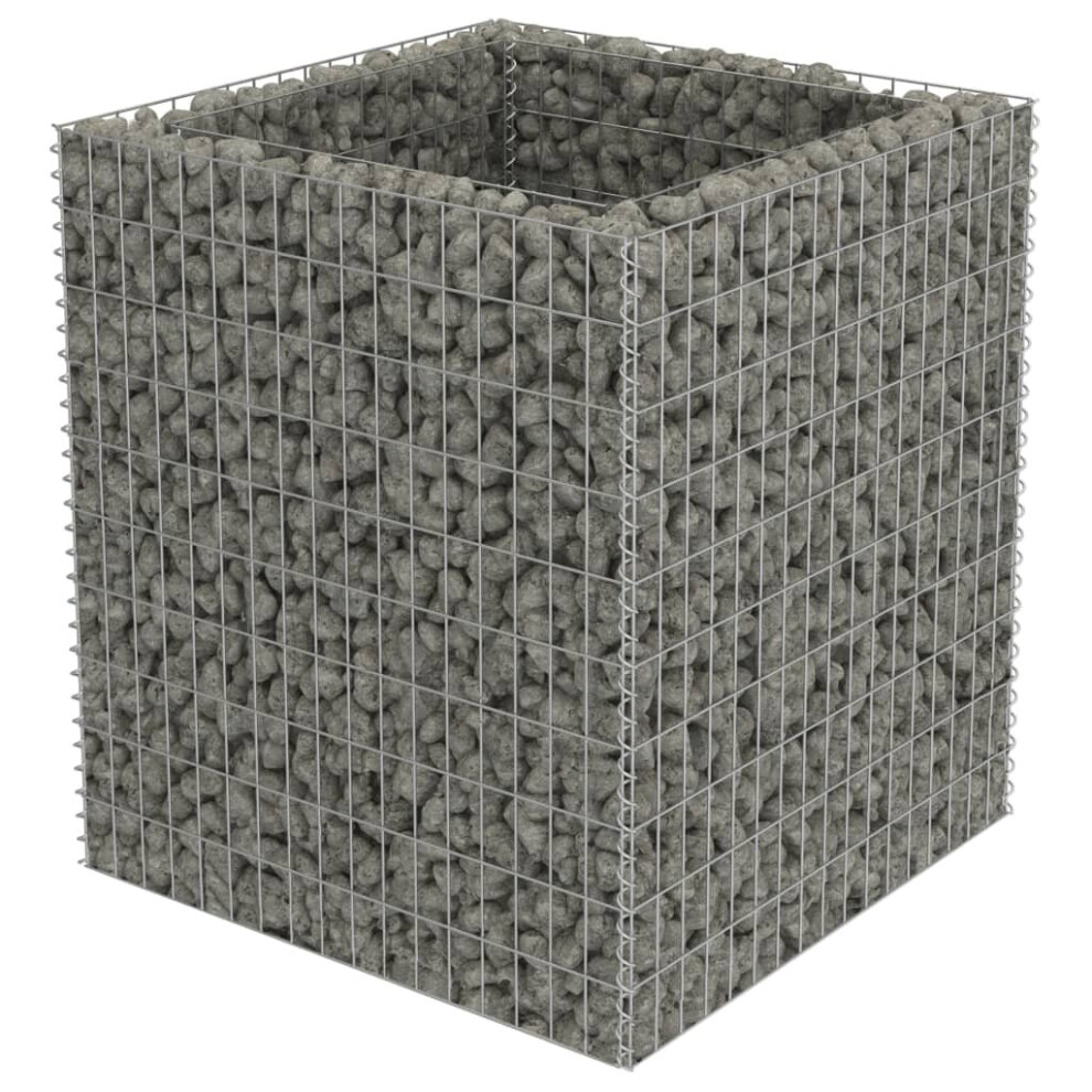 Simply Chosen 4U Vidaxl Gabion Raised Bed Galvanised Steel 90X90x100cm Stone Basket Raised Bed
