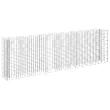 vidaXL hævet gabionpotte, galvaniseret stål, 270x30x90 cm