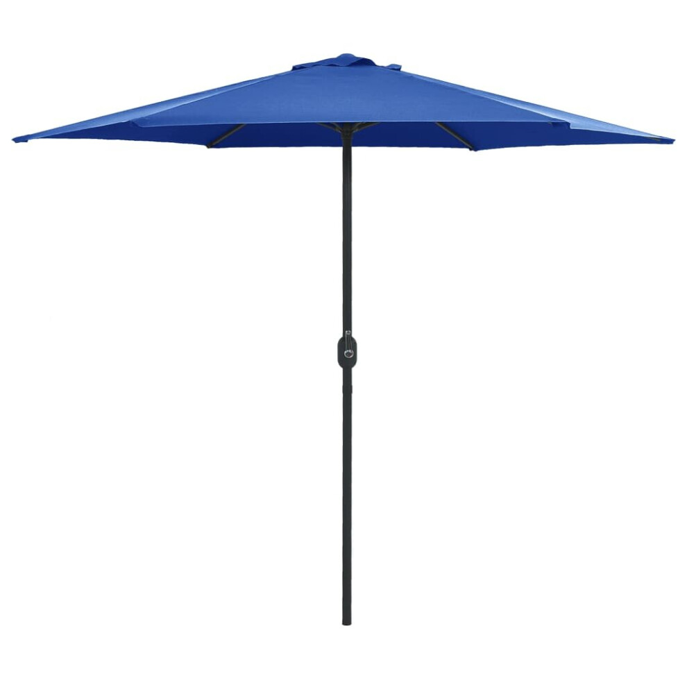 Vidaxl Garden Parasol With Aluminium Pole Sunshade Outdoor Umbrella Azure Blue