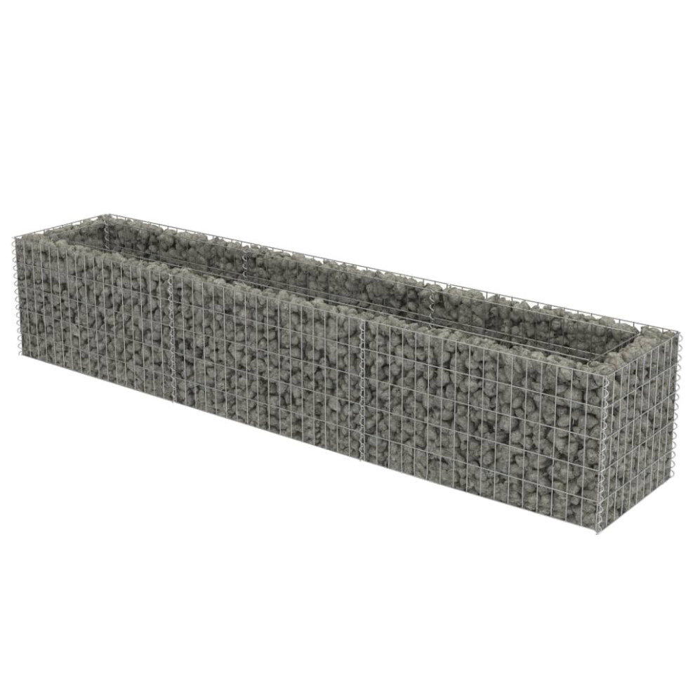 Vidaxl Gabion Raised Bed Galvanised Steel 270X50x50cm Stone Basket Raised Bed