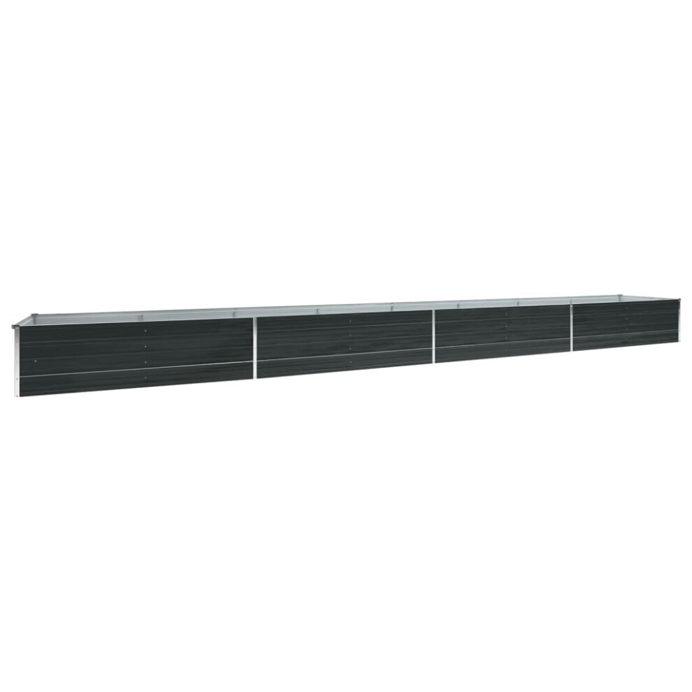 Vidaxl Garden Raised Bed Galvanised Steel 600X45cm Anthracite Outdoor Planter