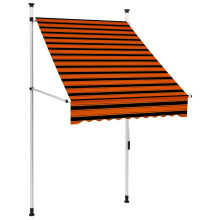 vidaXL manuel udtrækkelig markise 100 cm orangebrun