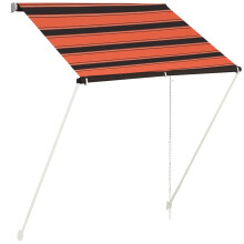 vidaXL udtrækkelig markise 150x150 cm orangebrun